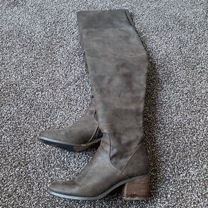 REPORT brand “Fisher” Brown Over The Knee Heeled Boots